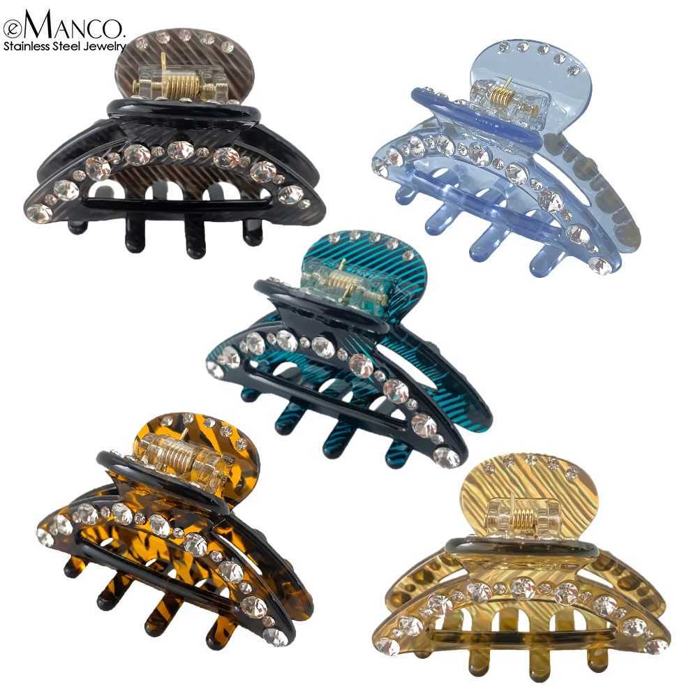 eManco Trendy Luxe Rhinestone - Studded Hair Claw Clips Diverse Color Options Fashion Hair Jewelry for Daily Wear Party Look H260402