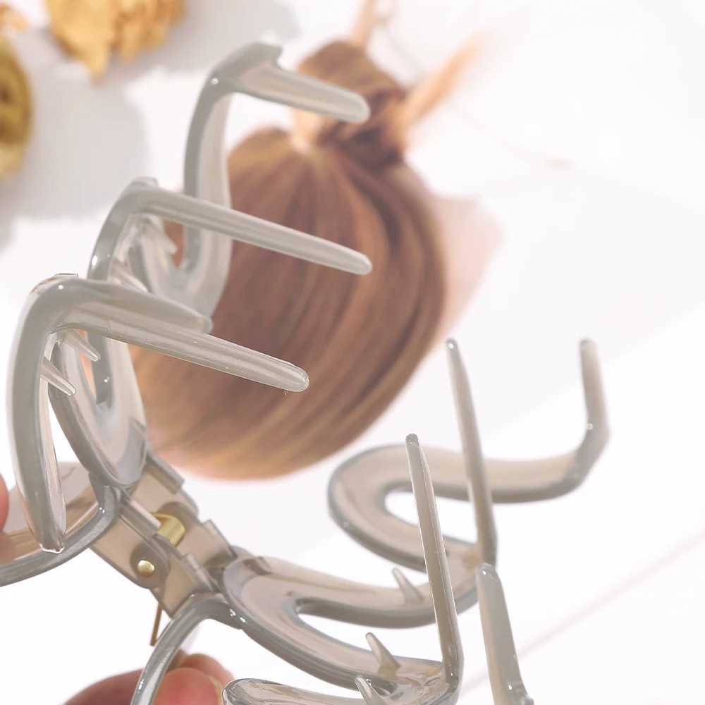 13cm Large Hair Clip For Thick Hair Claws Crab Girls Curly Transparent Coffee Hairpin Clamps Women Korean Ponytail Accessories H260402