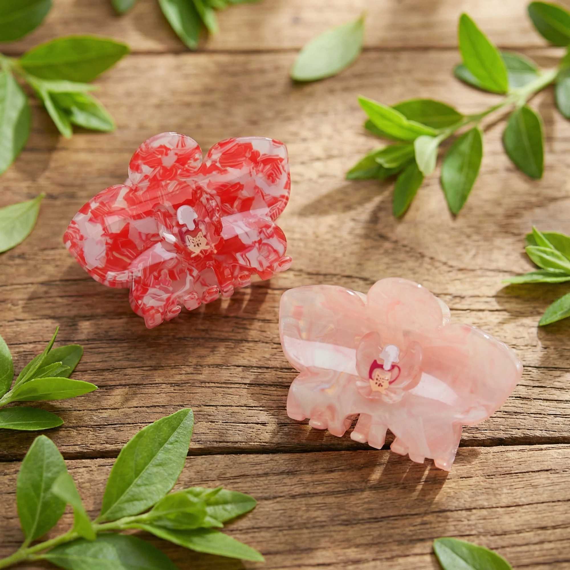 YJL 2026 New Butterfly Orchid Flower Hair Claw Simulated Flower Claw Clip Ins Trendy Hair Clips Hair Accessories for Women Girls H260402