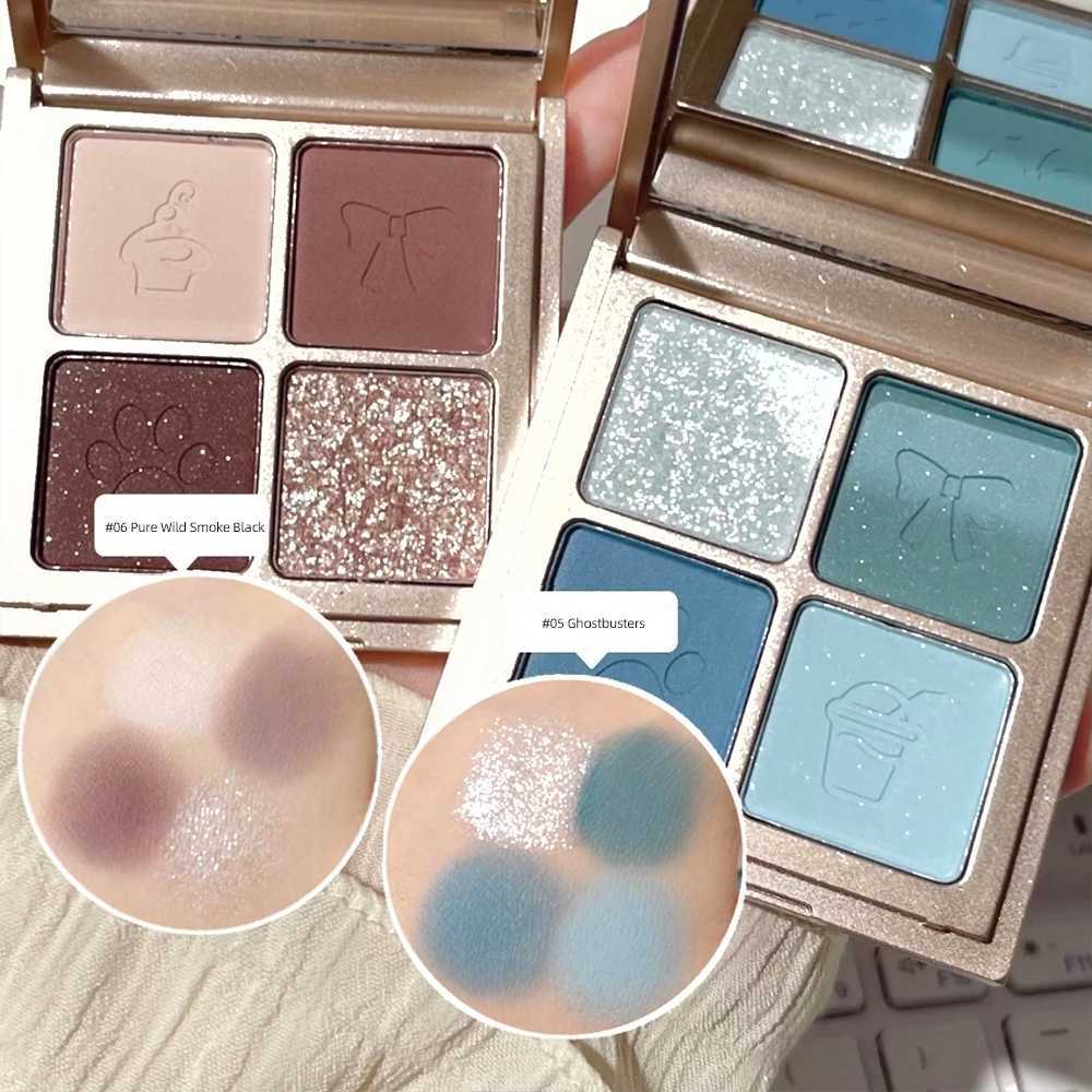 4 Colors Eye Shadow Palette Glitter Pearly Eyeshadow Palette Nude Long Lasting Charming Eyes Make Up Palette Korean Cosmetics H260402