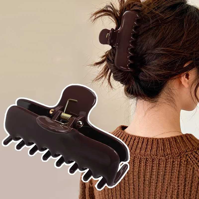 High-Quality Acetate Rectangular Hair Clip 2026 New Style Large Size Thick Hair At The Back of The Head Elegant Shark Clip H260402