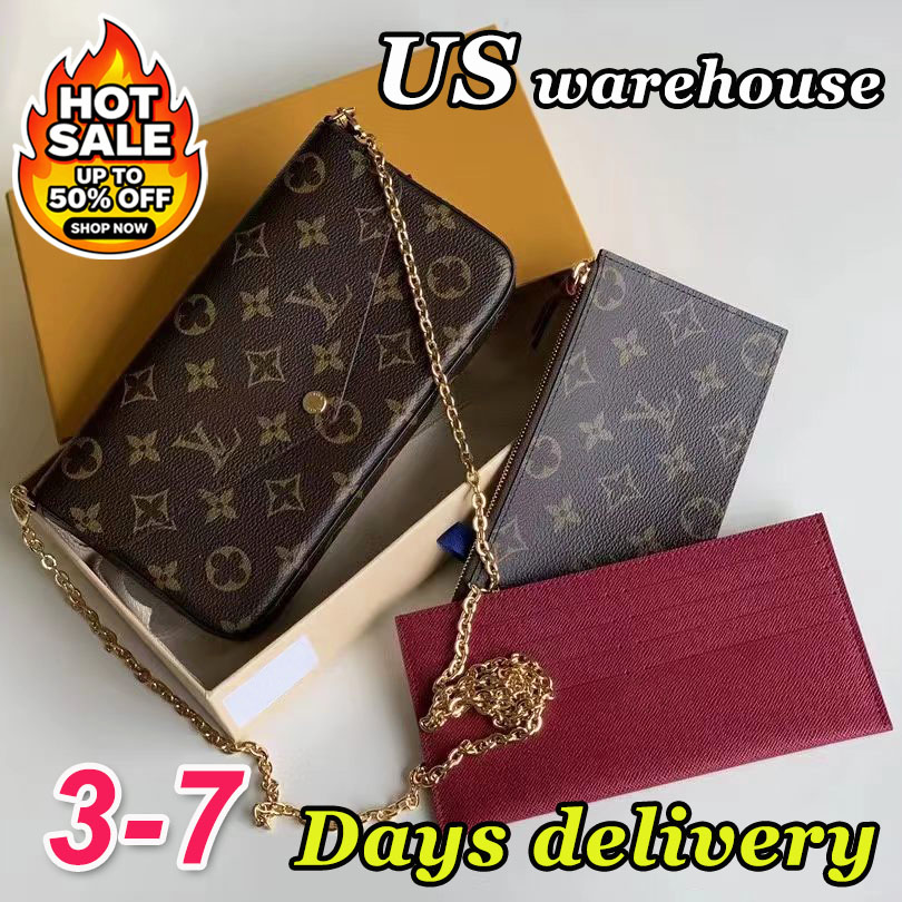 10A louis vittuon bag Luxury BagDesigner Bag FashionableLeather Chain Bag FlapWallet Classic Brown FloralMonogram Shoulder Bag High Quality CrossbodyBag