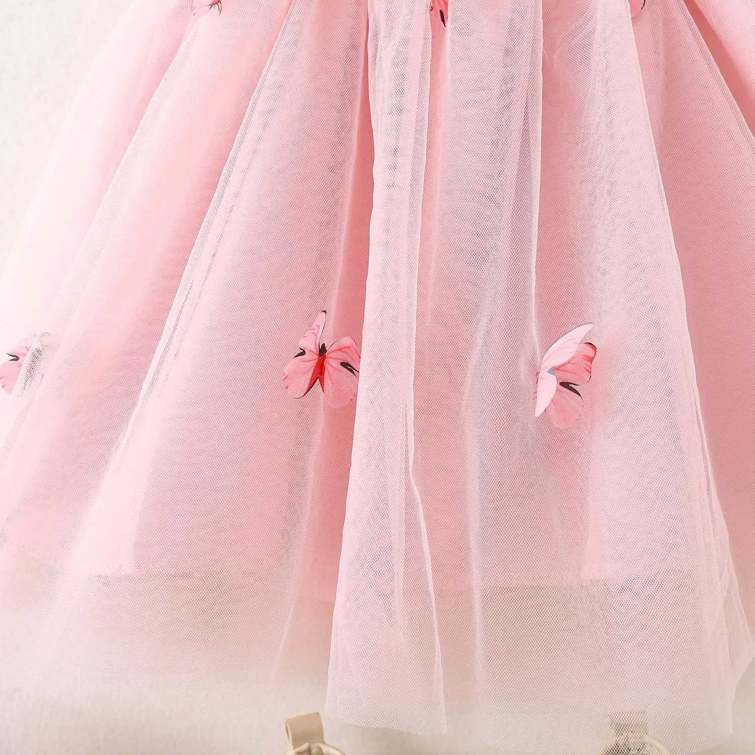 Baby Girl Dresses Summer Butterfly Mesh Sling Girls Dresses Cute Back Wing Girls Princess Dresses Baby Girl Clothes H260402