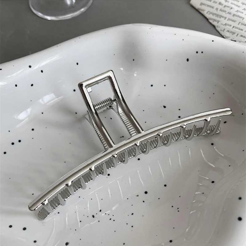 13CM Newest Woman Extra Large One Word Design Hair Claws Fashion Washing Face Hair Clips Hairpins Girls Metal Hair Accessories H260402