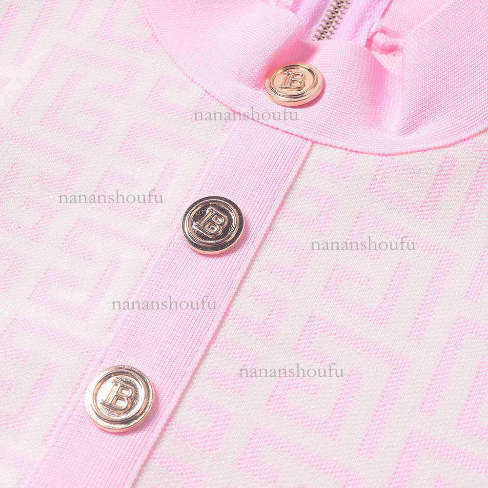 Designer Set Luxury Simple Geometric Stripe Pink Chest Wrapping Tank Top Fashion Sexy Hip Wrapping Mini Skirt Essential Women's Knitted Clothing 