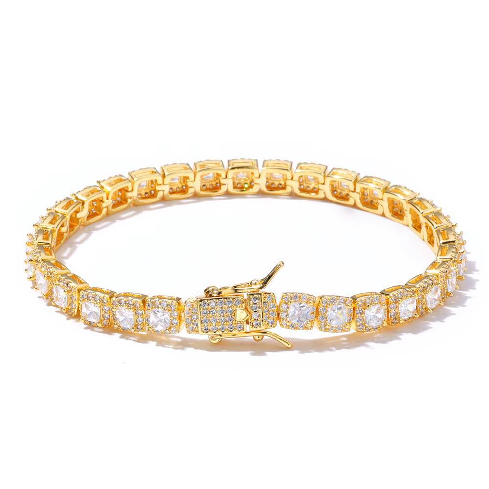 Fashion 2mm-6mm VVS Moissanite Diamond Tennis Bracelet Luxury Womens Men Gold 925 Sterling Silver Lab Grown Mossanite Jewelry