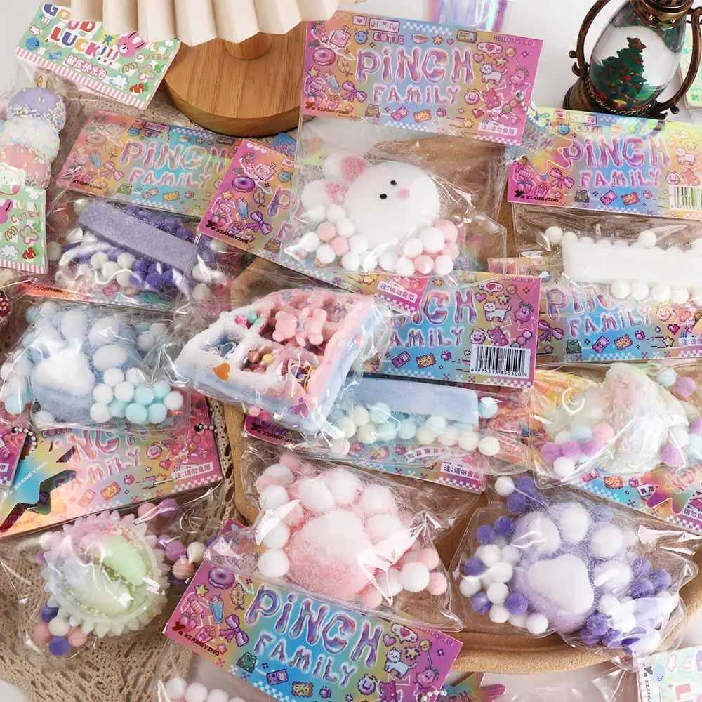 Dropshipping Fidget Toy Mini Squishy Toys Kawaii Plush Soft Cat Paw Transparent Silicone Cube Stress Relief Squeeze Toy H260402