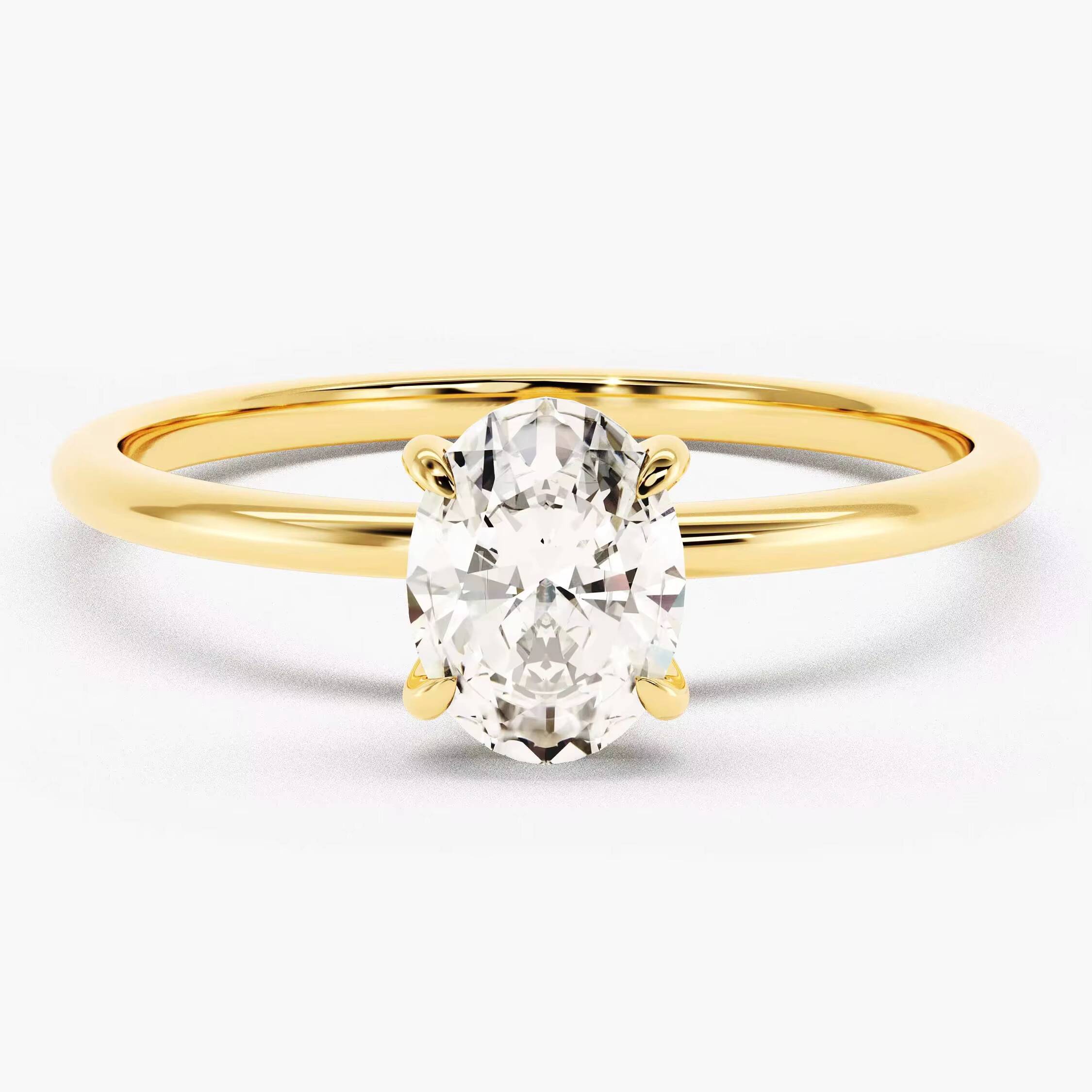 Personality Fine Fashion Jewelry Solitaire Diamond Couple Rings S925 Sterling Silver VVs1 Moissanite Ring of Wedding Engagement
