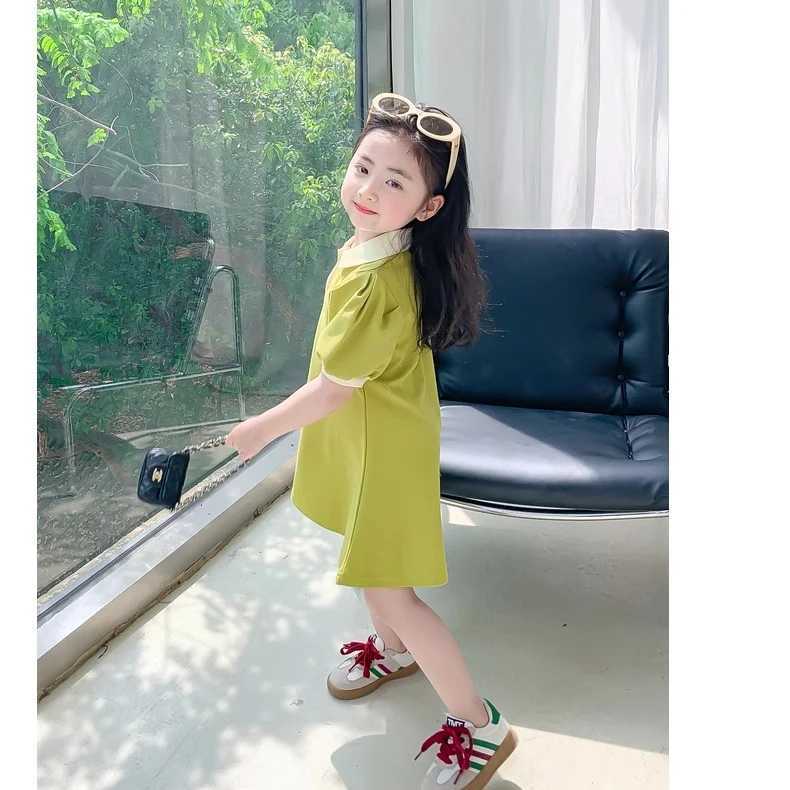 2024 Baby Dress Clothes Summer Short Sleeves Dress Clothing Fashion Kids Girls Princess Dresses H260402