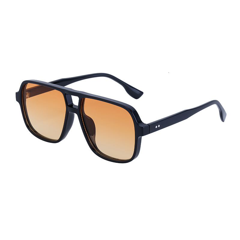 Designer Luxury Glasses 2026 Retro Double Bridge Men's Sunglasses - Large Frame Driving Sunglasses - Men's Outdoor Hiking Sun Protection Gla