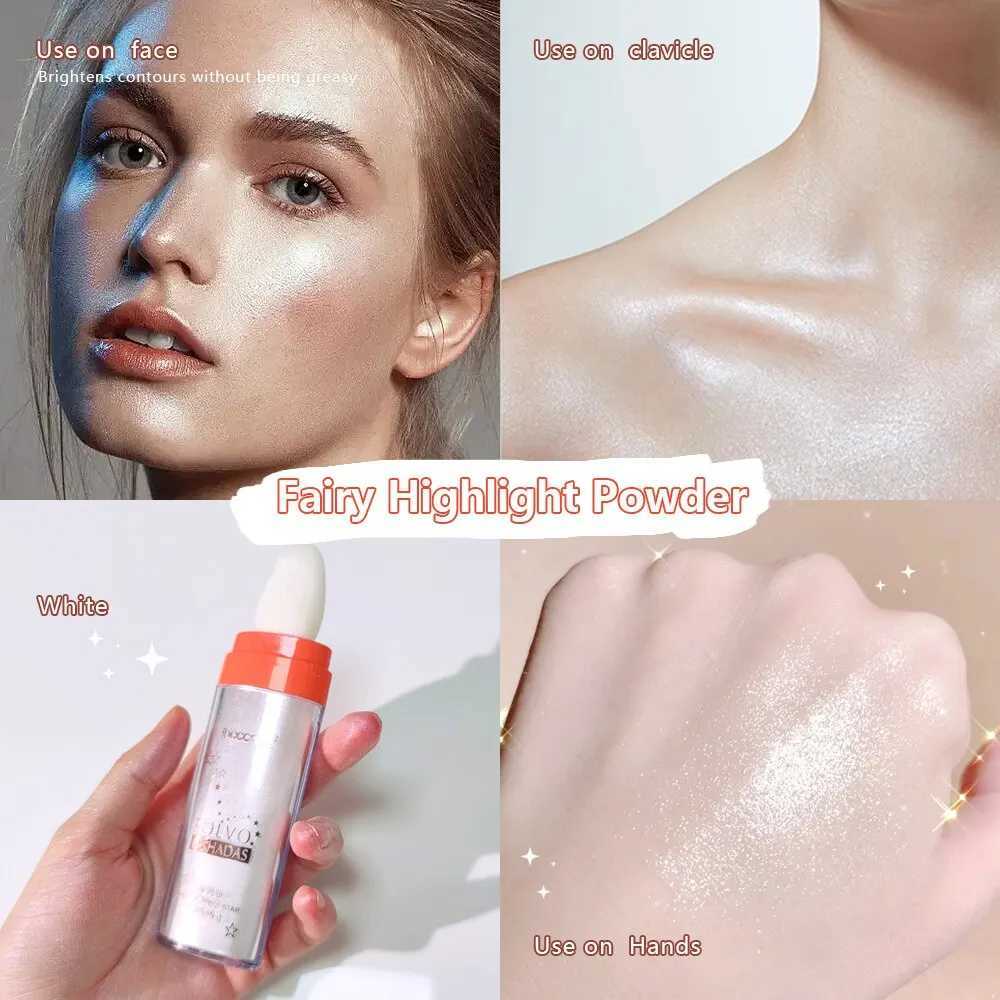 3Color Shiny Fairy Powder Highlighter Shimmer Makeup Contour for Face Body Hair Pink Gold Bronze Iluminador Maquillaje 1 Piece H260402