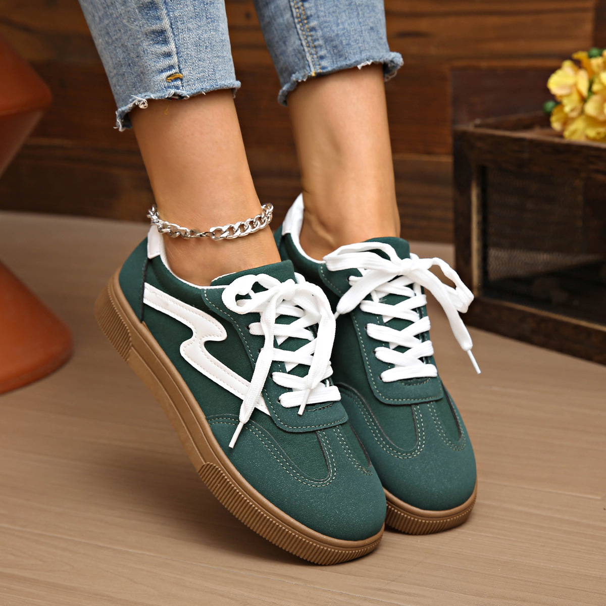 Free shipping plus size cow tendon sole German training shoes new white shoes for women casual versatile fashion sports single shoes