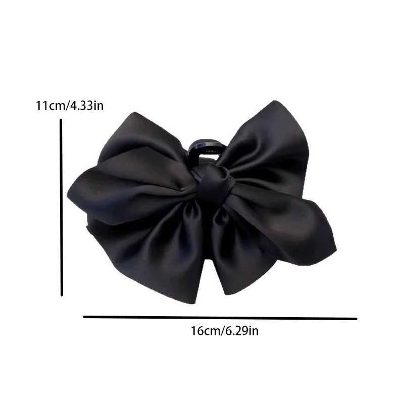 Solid black and white big bow hair clip for women elegant ponytail clip fashion girl Hair Clamp hair accessories H260402