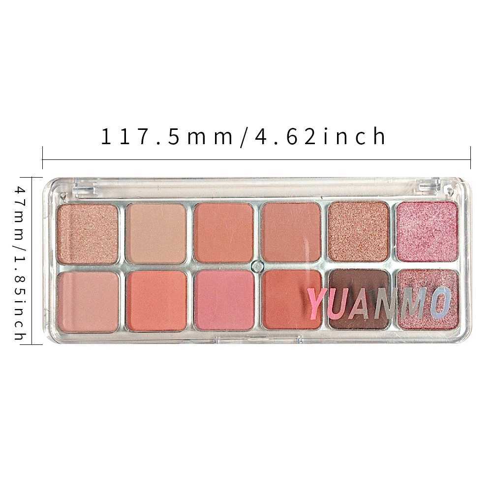 12 Colors Matte Pearl Eyeshadow Palette Christmas Waterproof Long-Lasting Multi-Look Blush ContourAll Skin TypesUnisex H260402