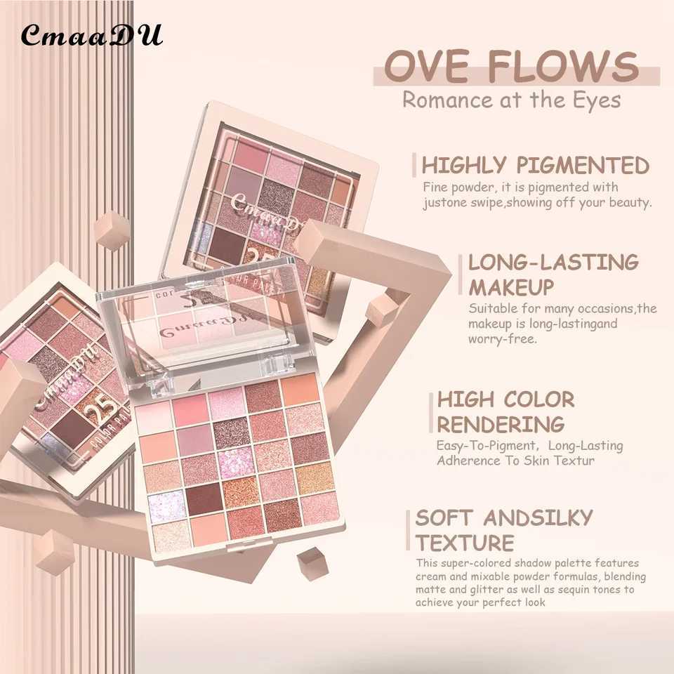 25 Color Matte Pear Eyeshadow Palette Soft Silky Rich Colors Easy Blend Long Lasting Multi Tone Makeup H260402