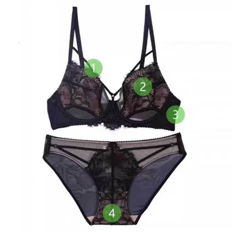 Latin Style Lingerie Set Ultra Thin Lace Minimizer Bra - Push Up Reducing for Large Bust with Gathering BANERDANNI AB Z260402