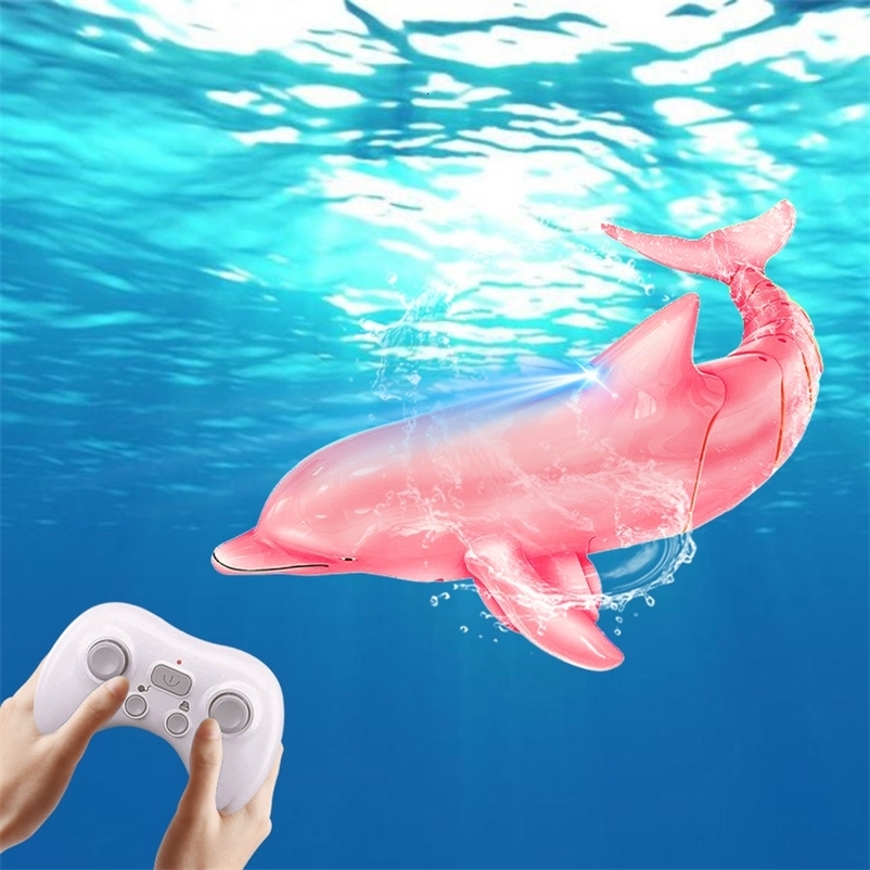 24G Rc Dolphin Fish Toy Light Water Pool Electric Waterproof Remote Control Swimming Animal Toys Gift 260326