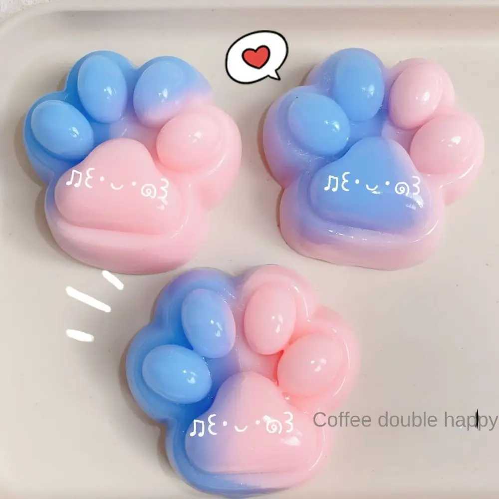 Novelty Kneading Cat Paw Squeeze Silicone Soft Cat Paw Fidget Colorful Handmade Cat Paw Pinch Children H260402