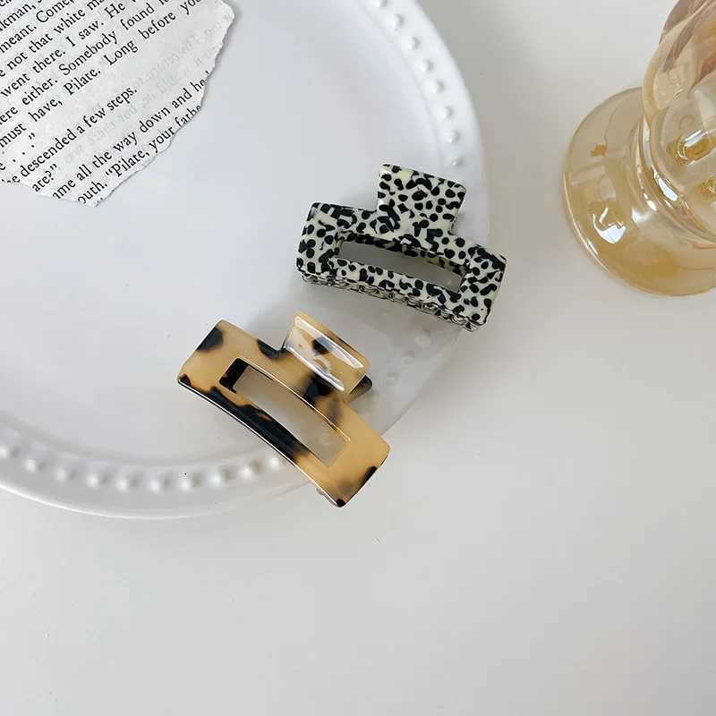 Korea 2023 Fashion New Women Small Hairpins Accessories Colourful Acrylic Rectangle Vintage Claw Clips For Girls Fine Headdress H260402