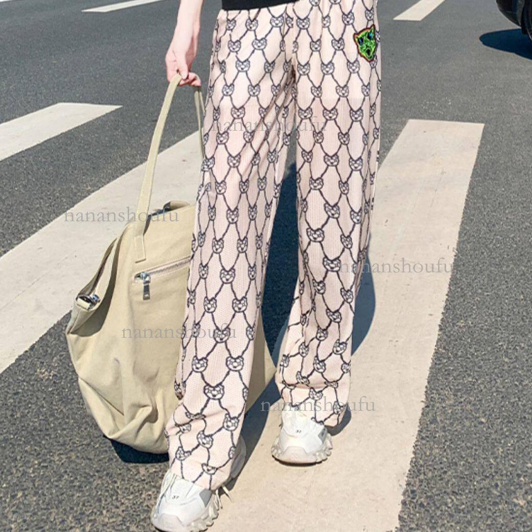 2026 Designer Sports Suit Luxury New Casual And Stylish Age Reducing Slimming Wide Leg Pants Fashion Printed Zipper Jacket Women's Short Sleeved 