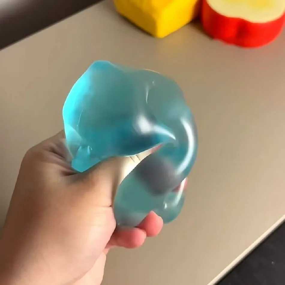 Squishy Green Apple Stress Ball Soft Fidget Sensory Toy for ADHD Autism Slow Rebound Squeeze Toy for Adults Kids Christmas Gift H260402