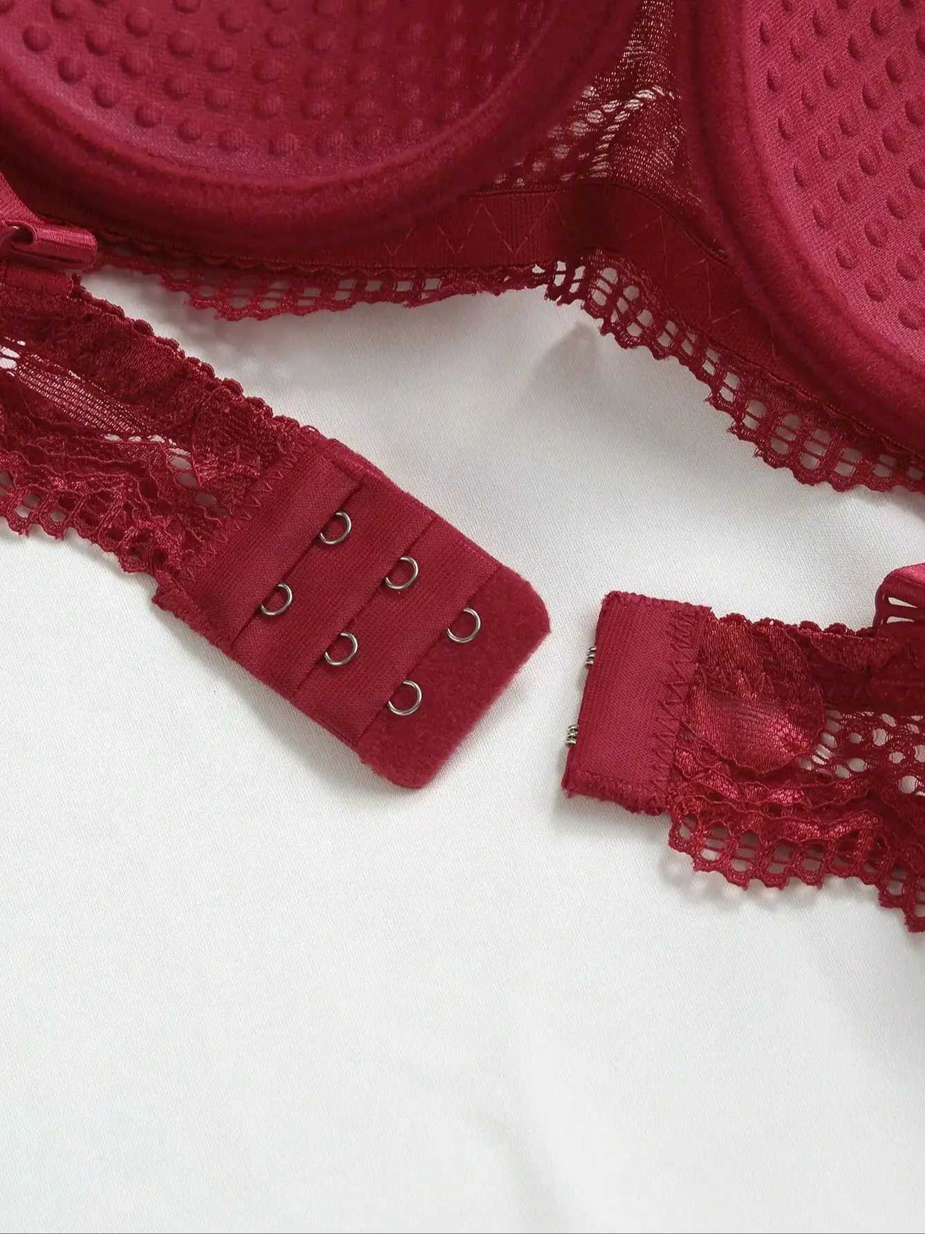 Viomisha Lingerie Set Lady Push Up Bras Set Transparent Floral Underwire Intimate Pretty Lace Underwear Panty Set Z260402