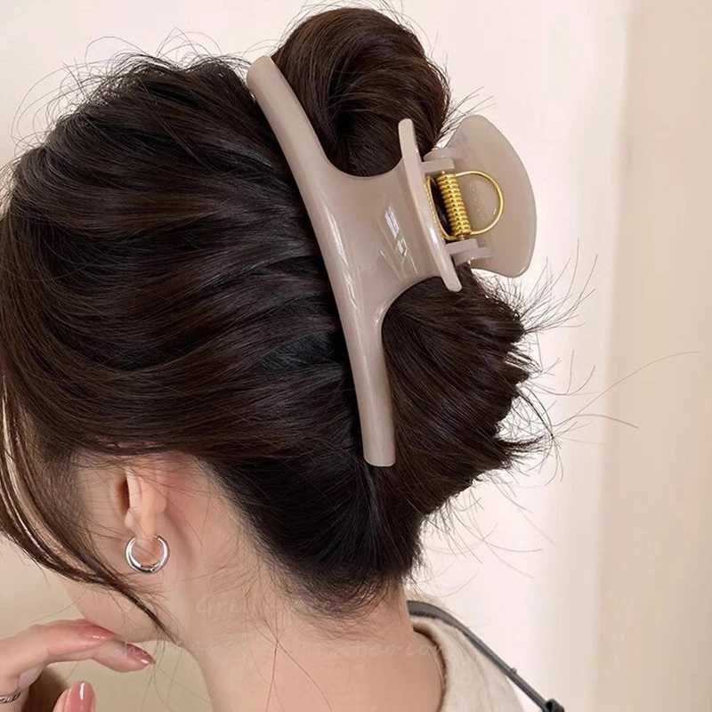 Elegant Solid 591in Large Hair Claw For Women Hair Ornament Long Thick Hair Hold Headband Claw Clip Hair Clip Hair Accessories H260402