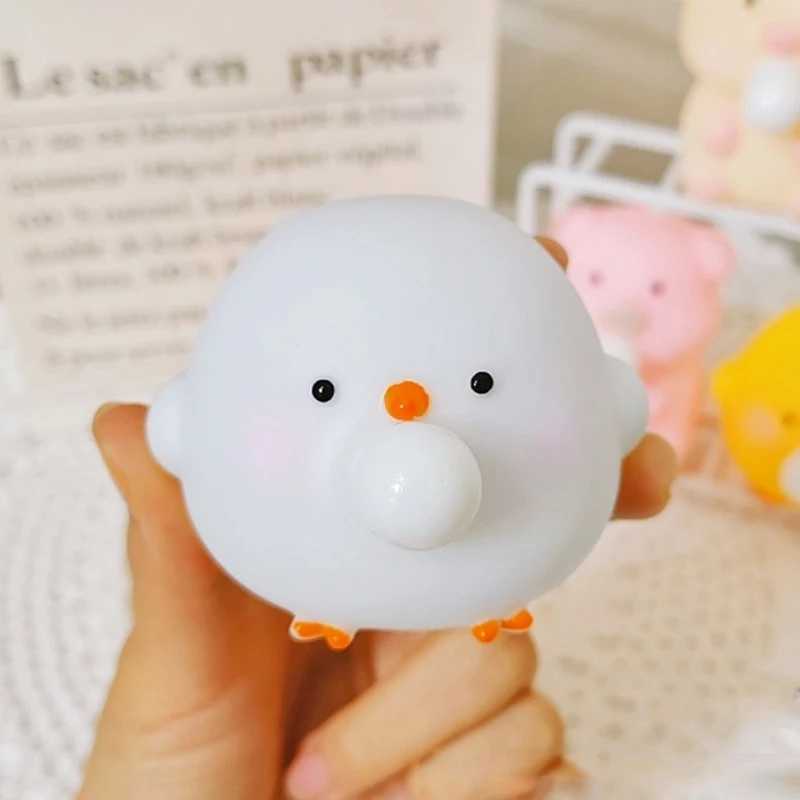 Handmade Cute Blow Bubble Chick Squishy Fidget Toys Decompression Sensory Stress Relief Squeeze Toy For Adults Kids Party Favors H260402