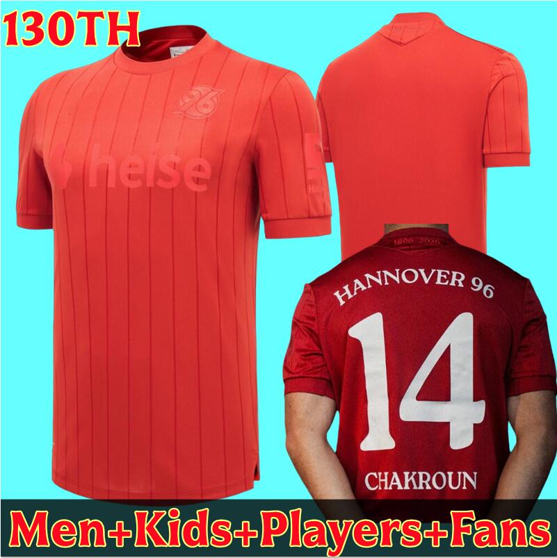 Hannover 96 26-27 130th Anniversary Soccer Jerseys KALLMAN 26 27 NGANKAM STERNER football kits HALSTENBERG Football Shirts KNIGHT NIELSEN ROCHELT Men Uniforms