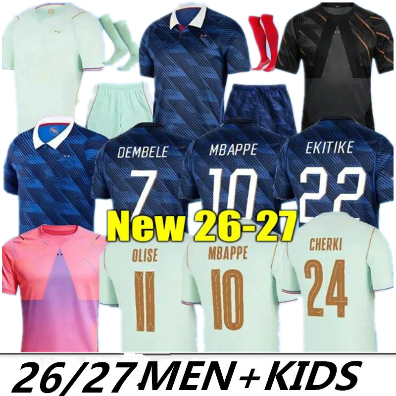 maillot france 2026 Lifestyle world cup 2026 jersey maillot quipe de Soccer Jerseys 26 27 MBAPPE DEMBELE EKITIKE Olise Kids retro Football tops Shirt maillot de foot