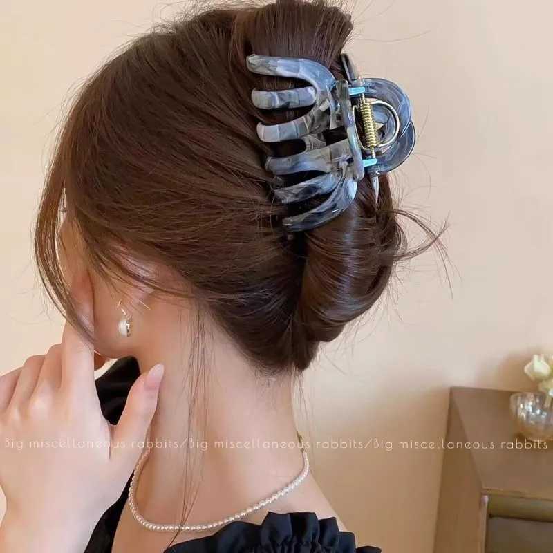 High Quality Large Pumpkin Shape Hair Claw For Women Elegant Back Head Headband Claw Clip Hair Clip Fashion Hair Accessories H260402