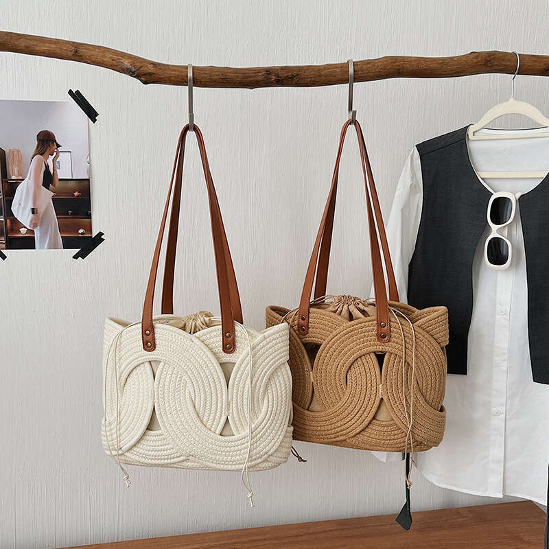 Handbag, Beach Straw Simple Spring New Trendy Ins Style Elegant Lady Bag, Woven Bag Kl928