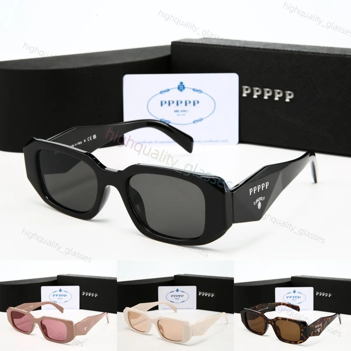 With Box Luxury Sunglasses Tortoise Shell Frame Warm Brown Lens Designer Sunglasses Triangular Signature Glasses Women Men UV400 Protection Sunglasses