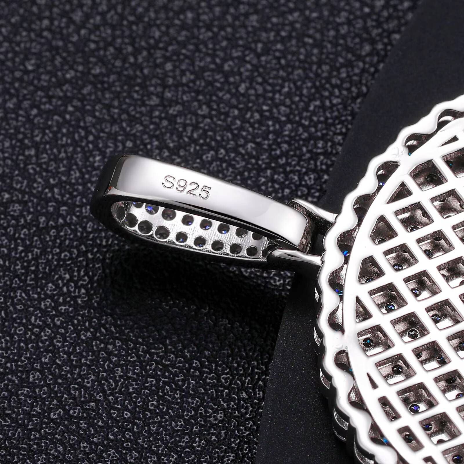 Sparkling Hip Hop Jewelry 20/30/40mm Tag Iced Out Pendant Sterling Silver 925 VVS Moissanite Disc Coin Pendant With Necklace