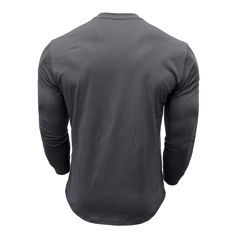 Mens Henley Tshirts Long Sleeve Basic Casual Band Collar T Shirts Comfortable Soft Pullover Tops Male Tee 251008