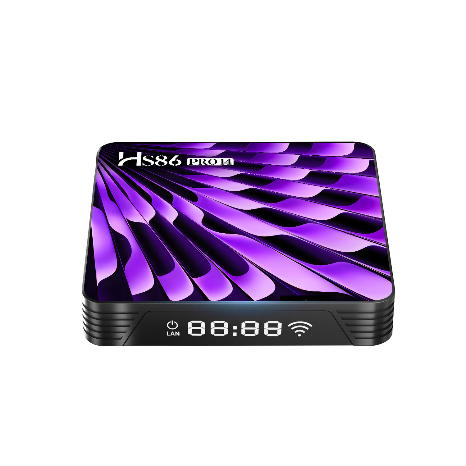 HS86 Pro 14 TV Box Android 14 RK3518 Quad Core 2GB RAM 16GB ROM 4K LAN 100M Wifi6 BT 5.4 Voice Remote Media Player Set Top Box