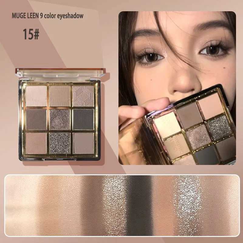 9 Colors Eyeshadow Palette Earth-toned Pearl Matte Shimmer Eye Shadow Shiny Sequins Eye Contouring Pigments Metallic Eyes Makeup H260402