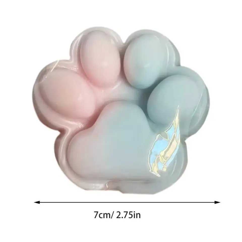 Novelty Kneading Cat Paw Squeeze Silicone Soft Cat Paw Fidget Colorful Handmade Cat Paw Pinch Children H260402