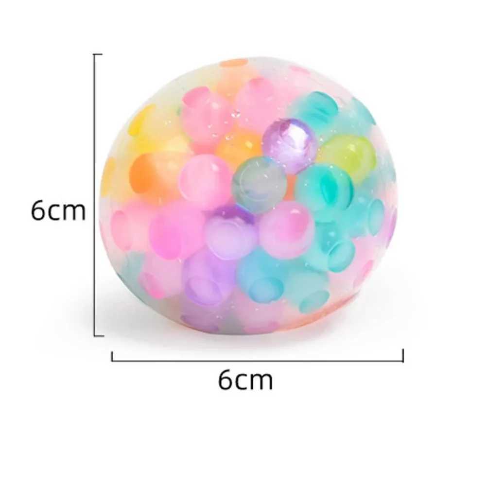 The Rainbow Bead Pressure Reducing Ball Squishy Fidget Toys Funny Stress Reliever Reduce Pressure Prop for Childrens and Adults H260402