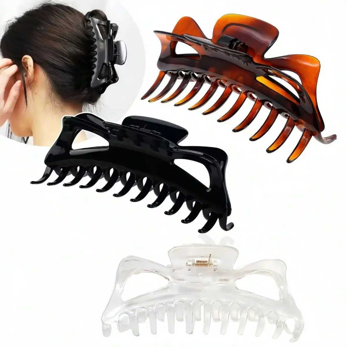 One large hair clip is designed for thick and long curly hair on women hair claw clips for girls and long-lasting styling larg H260402