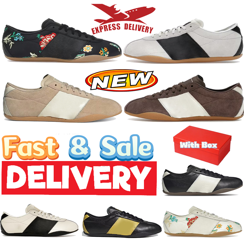 tokyo sneaker casual designer shoe womens Vintage flat Designer Sport Shoes white Black Floral Embroidery Stone Khaki Suede Daily Outfit Classic mens shoes with box