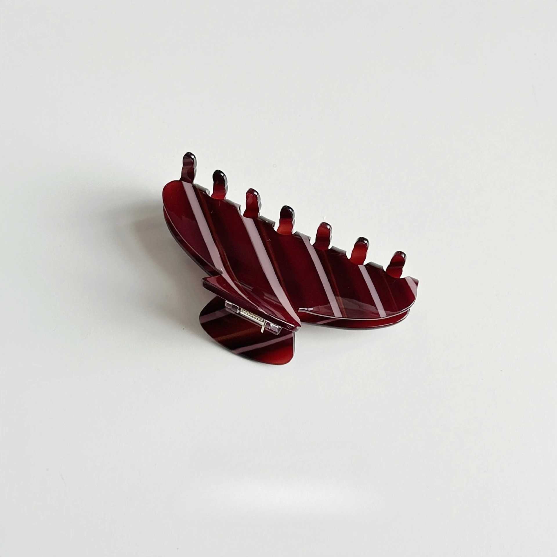 Refreshing World Polka Dots Hair Claw Black White Retro Classic Style Acetaye Hair Claw Clips Hair Accessories for Women Girls H260402