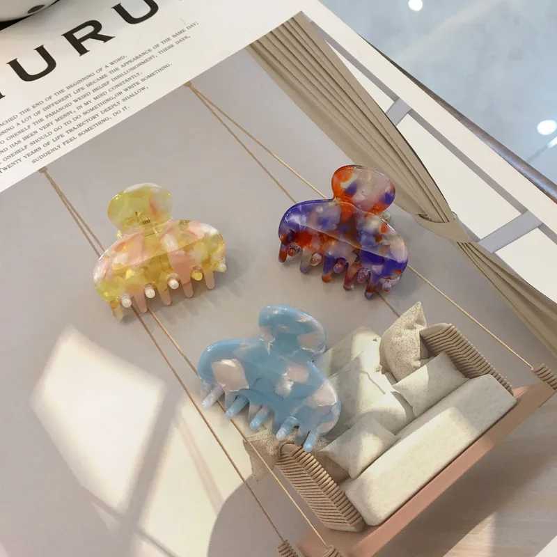 2024 Autumn New Fashion Girls Little Hair Clip Accessories Colourful Acetate Sheet Geometric For Women Sweet Hairpins Headdress H260402