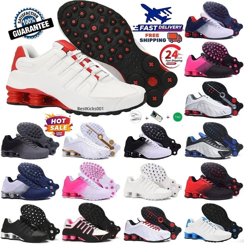 Designer Men Women Running Shoes Sneakers Triple Black White Metallic Silver University Red Shoxs R4 Deliver Nz College Pink Blue High Quality Outdoor Sport Shoes