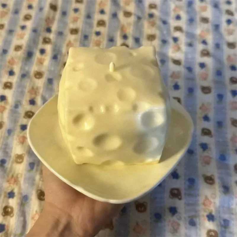 Cheese Jumbo Cube Stress Ball Big Cheese Shapeable Squeeze Ball Non-Bounce Fidget Toy ASMR Sensory Anti-Stress Gift H260402