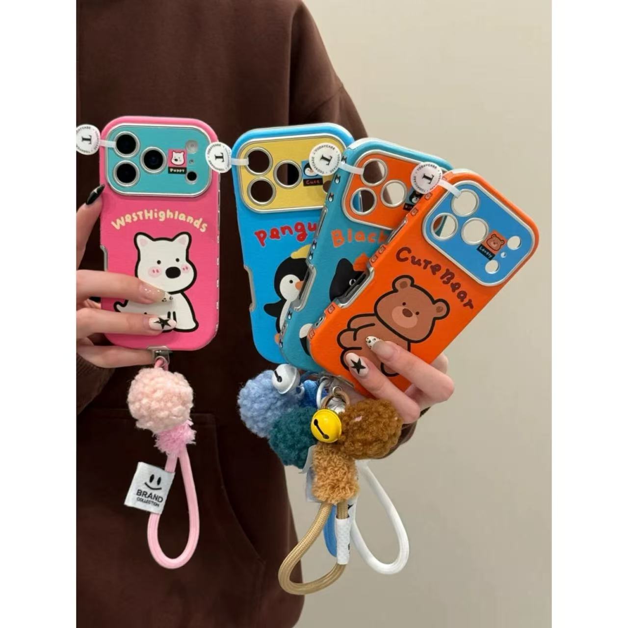 Contrasting leather pattern small animal wristband for iPhone iPhone case new all-inclusive