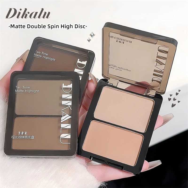 DIKALU Two-Tone High Light Contorting Plate Matte Water Powder To Lighten The Eyes Head and Nose Shadow Anti-perspiration Doub H260402