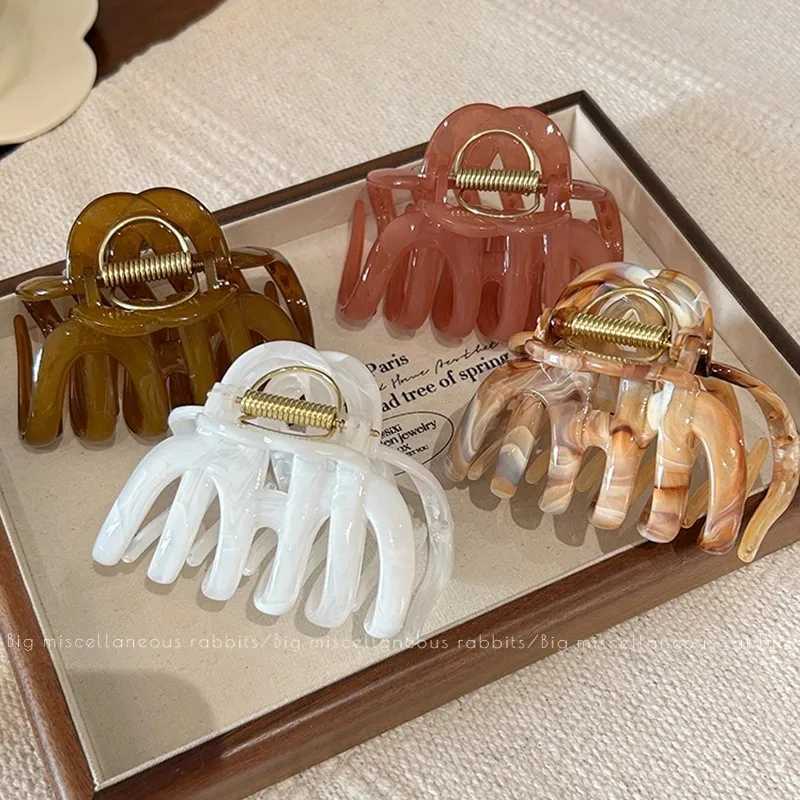 High Quality Large Pumpkin Shape Hair Claw For Women Elegant Back Head Headband Claw Clip Hair Clip Fashion Hair Accessories H260402