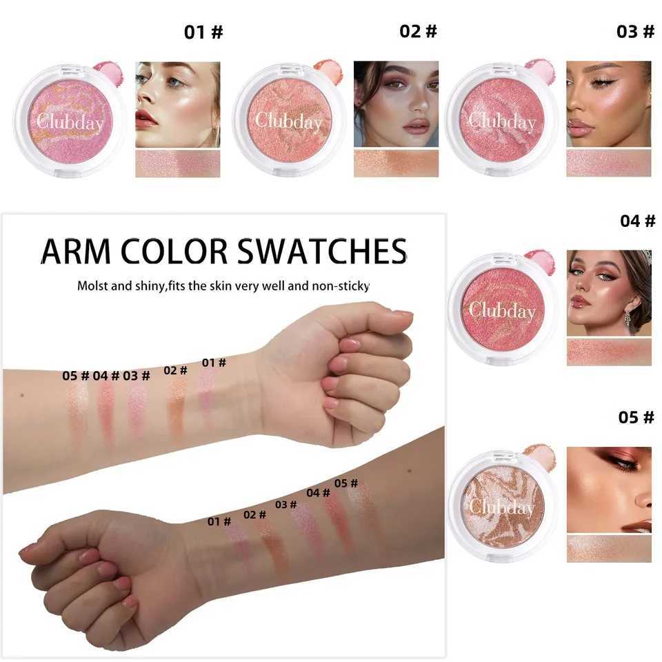 Multi-Color Shiny Blush Palette Facial Makeup Moisturizing Highlighter Subtle Shades Blendable Face Powder Pearl Illuminator Mar H260402