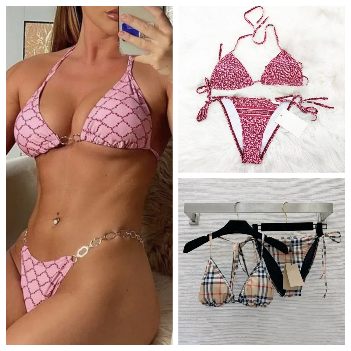 26ss Bikini designer Womens swimwear women Brand Swimwears Sexy swimsuit bathing swim suit suits bikinis Sex low waist triangle Printed pattern pool parties sets A2